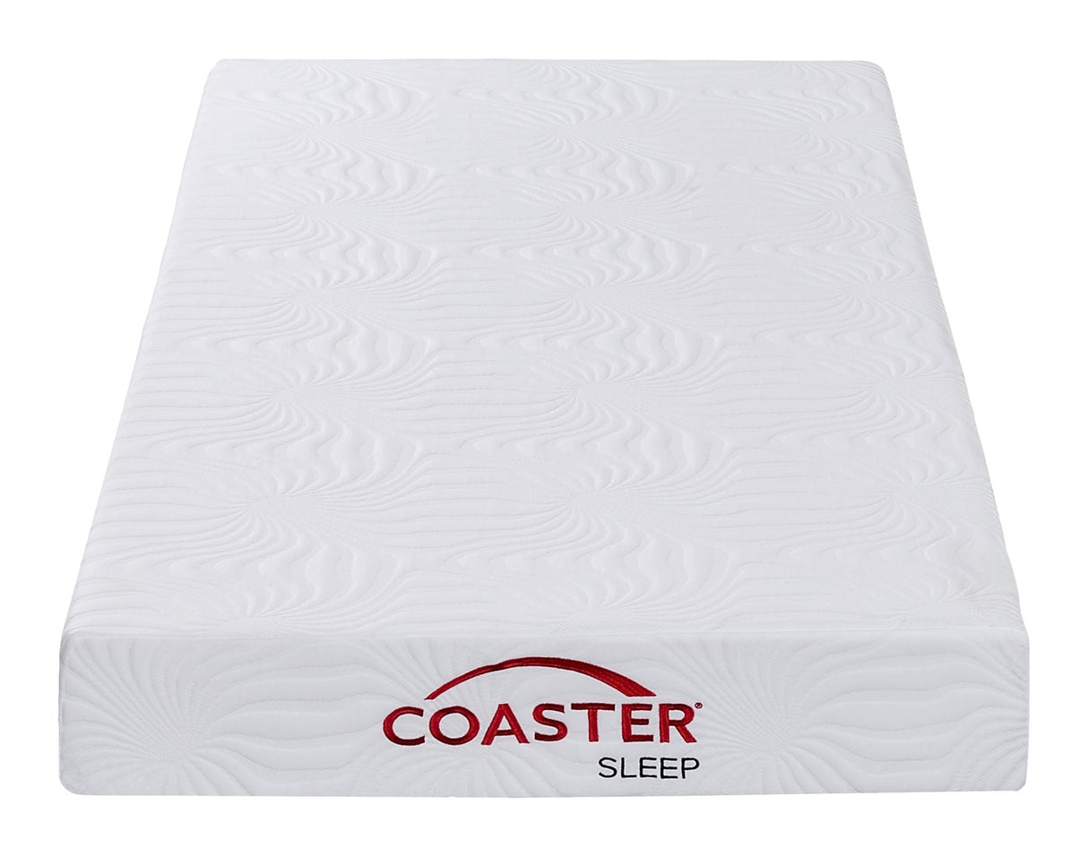 8" Twin Extra Long Memory Foam Mattress - Keegan Twin Long Memory Foam Mattress White | Coaster | Home Elegance USA