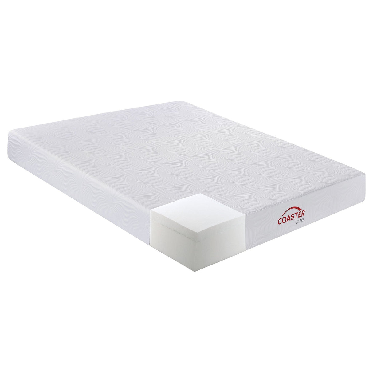 10" Eastern King Memory Foam Mattress - Key Eastern King Memory Foam Mattress White - 350064KE - image - 2