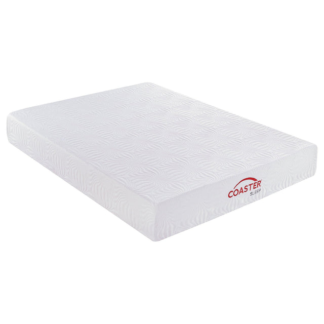 10" Twin Extra Long Memory Foam Mattress - Key Twin Long Memory Foam Mattress White | Coaster | Home Elegance USA