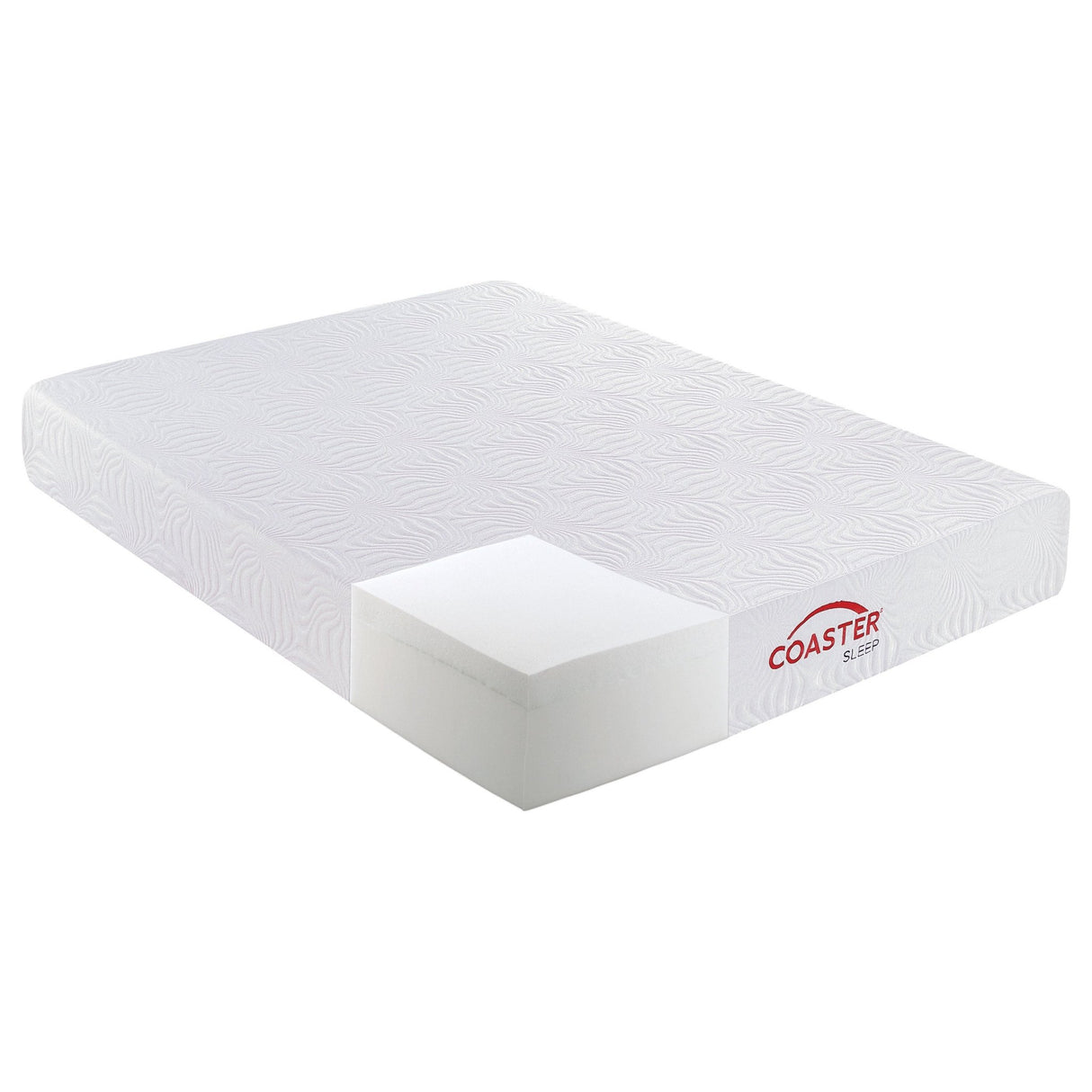 10" Twin Extra Long Memory Foam Mattress - Key Twin Long Memory Foam Mattress White - 350064TL - image - 2