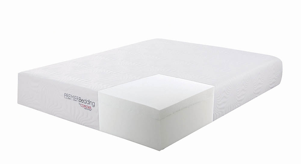 12" Eastern King Memory Foam Mattress - Ian Eastern King Memory Foam Mattress White | Coaster | Home Elegance USA