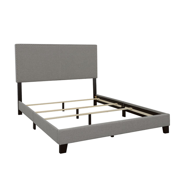 California King Bed - Boyd Upholstered California King Panel Bed Grey