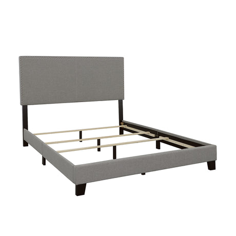 Queen Bed - Boyd Upholstered Queen Panel Bed Grey