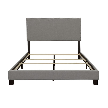 Queen Bed - Boyd Upholstered Queen Panel Bed Grey