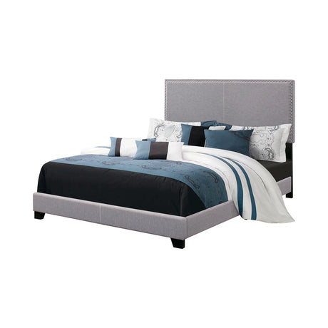 Twin Bed - Boyd Upholstered Twin Panel Bed Grey