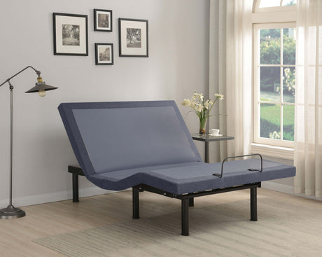 California King Adjustable Bed Base - Clara California King Adjustable Bed Base Grey and Black | Coaster | Home Elegance USA