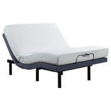 Eastern King Adjustable Bed Base - Negan Eastern King Adjustable Bed Base Grey and Black