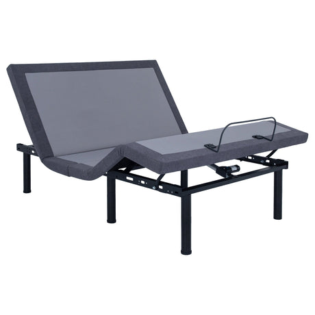California King Adjustable Bed Base - Negan California King Adjustable Bed Base Grey and Black | Coaster | Home Elegance USA
