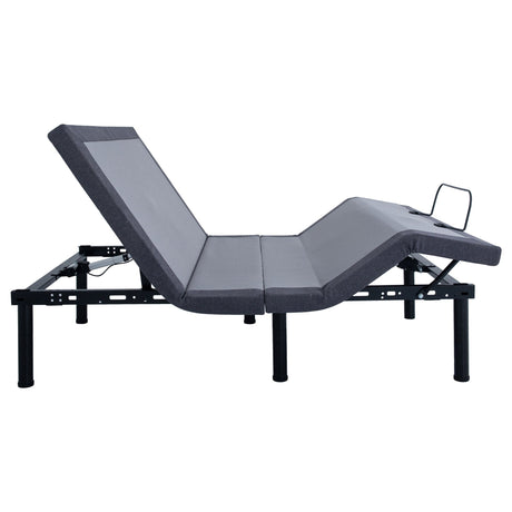 California King Adjustable Bed Base - Negan California King Adjustable Bed Base Grey and Black | Coaster | Home Elegance USA