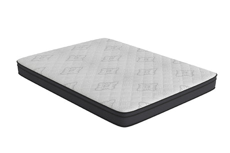 9.25" Full Euro Top Innerspring Mattress - Evie 9.25" Full Mattress White and Black | Coaster - 350371F - Home Elegance USA - 1