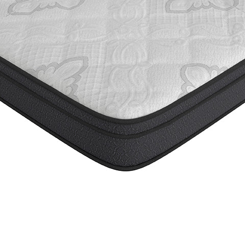 9.25" Eastern King Euro Top Innerspring Mattress - Evie 9.25" Eastern King Mattress White and Black - 350371KE - image - 2