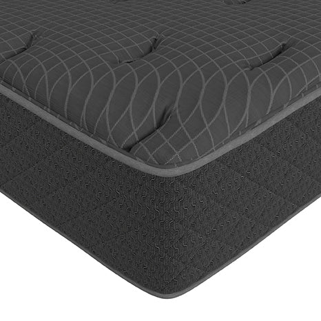 15.5" Eastern King Pillow Top Pocket Coil Mattress - Jayden 15.5" Eastern King Mattress Grey and Black - 350393KE - image - 2