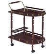 Bar Cart - Palmer 2-tier Serving Cart Merlot and Brass