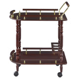 Bar Cart - Palmer 2-tier Serving Cart Merlot and Brass