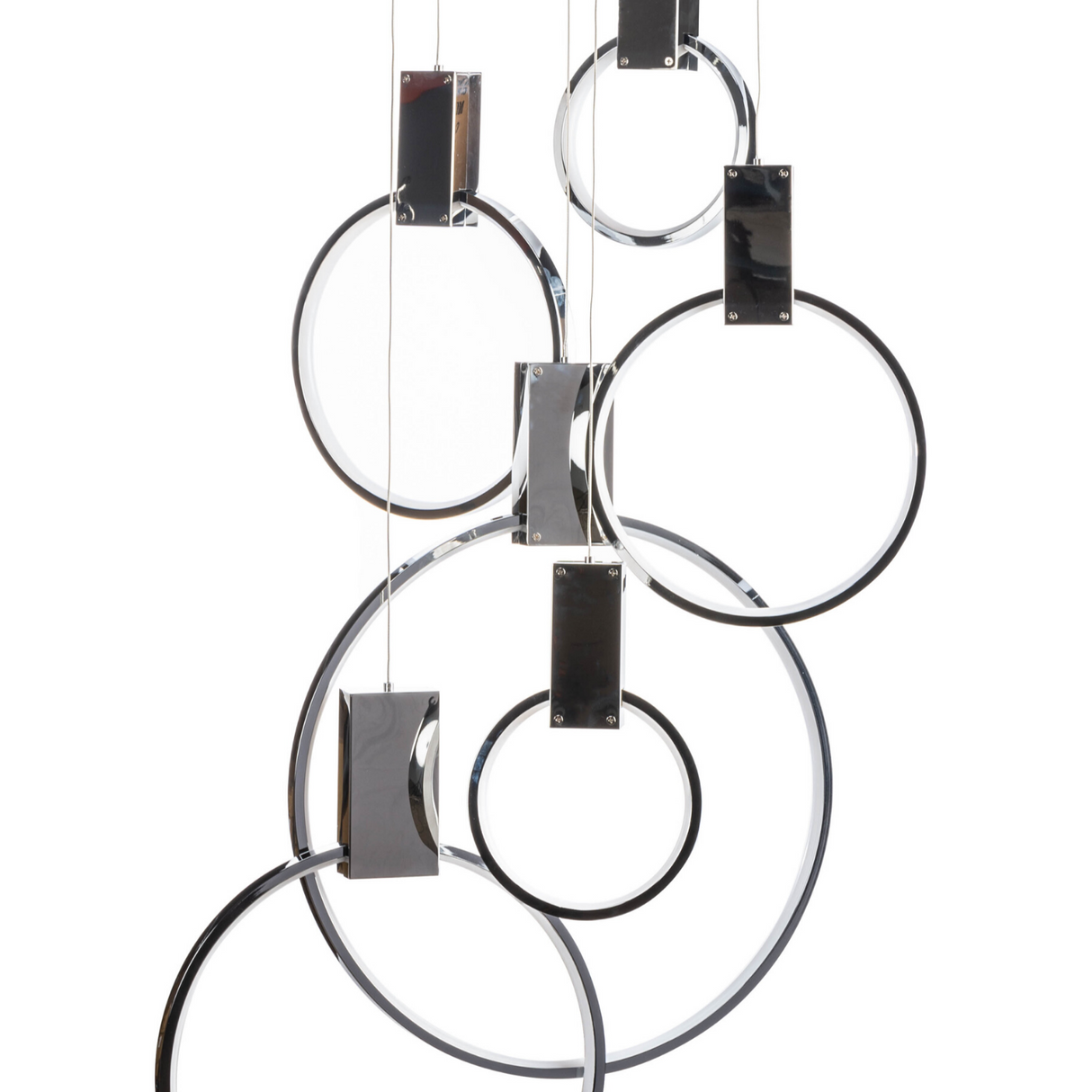 Hong Kong LED Circular Chandelier // Chrome  | Finesse - Home Elegance USA