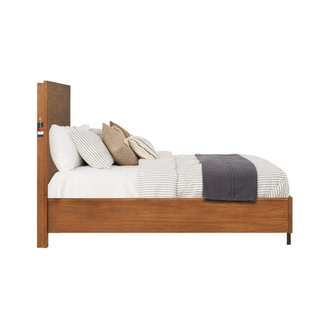 Lincoln King Panel Bed - Warm Walnut | Flexsteel