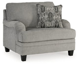 Ashley Charcoal Davinca Chair and a Half - Chenille | Home Elegance USA