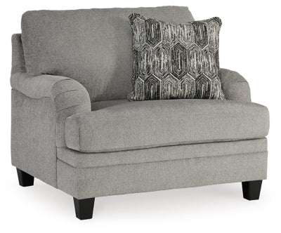 Ashley Charcoal Davinca Chair and a Half - Chenille