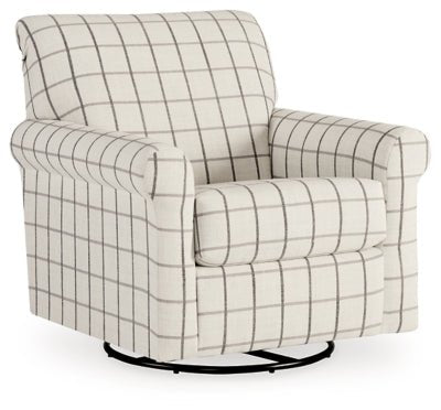 Ashley Charcoal Davinca Swivel Glider Accent Chair - Chenille | Home Elegance USA