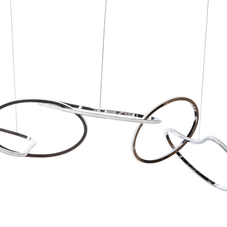 Seoul LED Hoops Rectangular Chandelier // Chrome  | Finesse -  Home Elegance USA