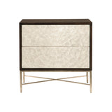 Adagio Nightstand Espresso with Capiz Shell Sunburst Drawers | Bernhardt - sold by Home Elegance USA