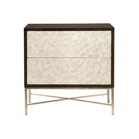 Adagio Nightstand Espresso with Capiz Shell Sunburst Drawers | Bernhardt - sold by Home Elegance USA