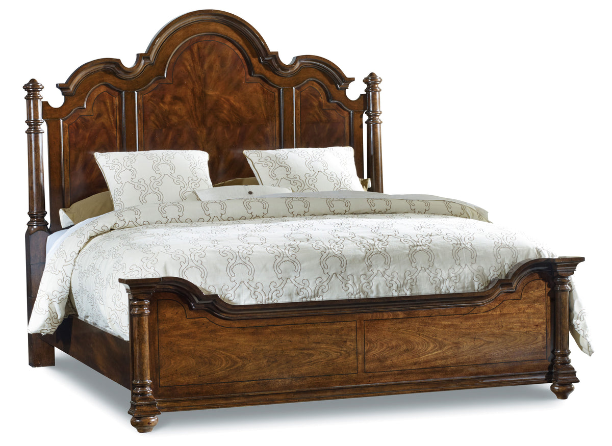 Leesburg King Poster Bed - Dark Brown by Hooker Furniture - View 1