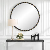 Sele Oversized Round Mirror - Black by Uttermost - View 2