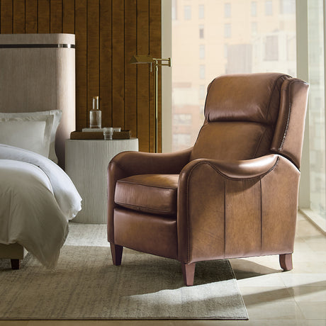 Carrington Power Recliner With Power Headrest - Light Brown by Hooker Furniture - View 3