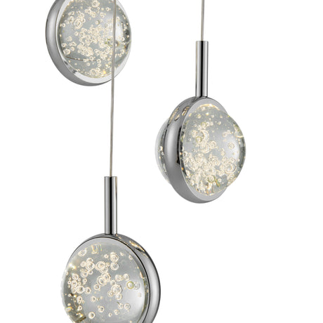 Bubbling Glow Round Chandelier // Chrome  | Finesse - Home Elegance USA