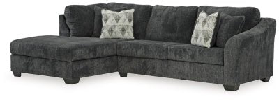 Ashley Shadow Biddeford 35504S1 2 - Piece Sectional with Chaise - Velvet - 35504S1 - Home Elegance USA - 1