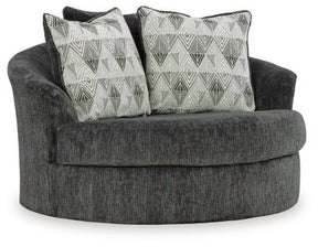 Ashley Shadow Biddeford Oversized Swivel Accent Chair - Velvet | Home Elegance USA