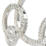 5 Hoop Crystal Progression Chandelier // Chrome  | Finesse -  Home Elegance USA