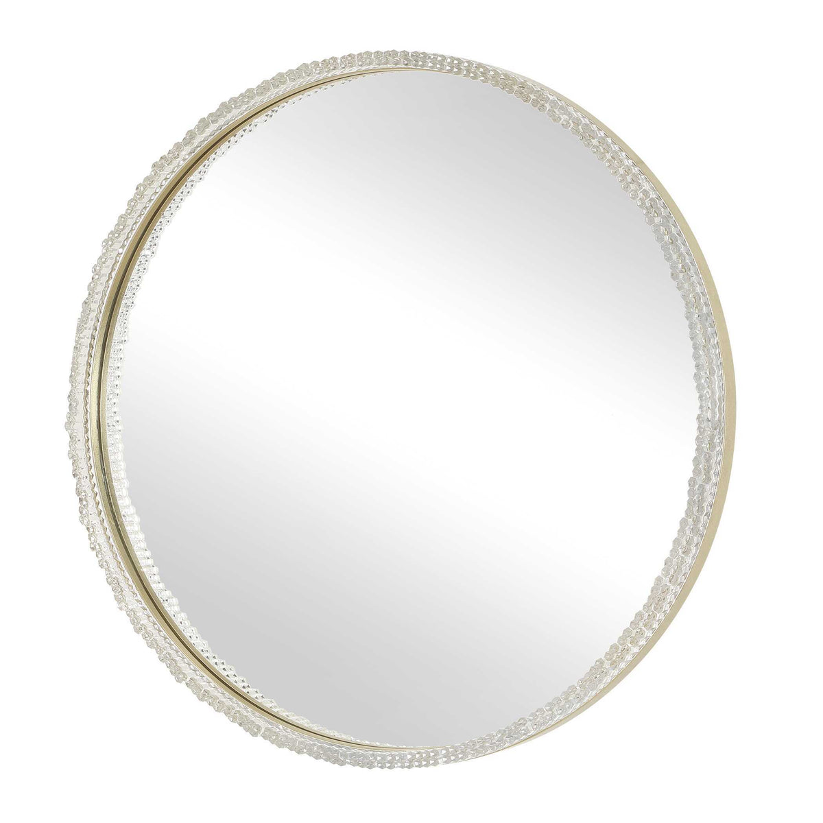 Break The Ice Round Mirror Gold - Silver by Uttermost - View 4