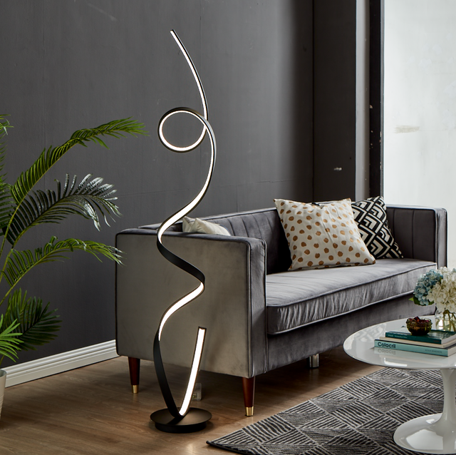 Amsterdam LED Dimmable 63" Floor Lamp // Matte Black  | Finesse - Home Elegance USA