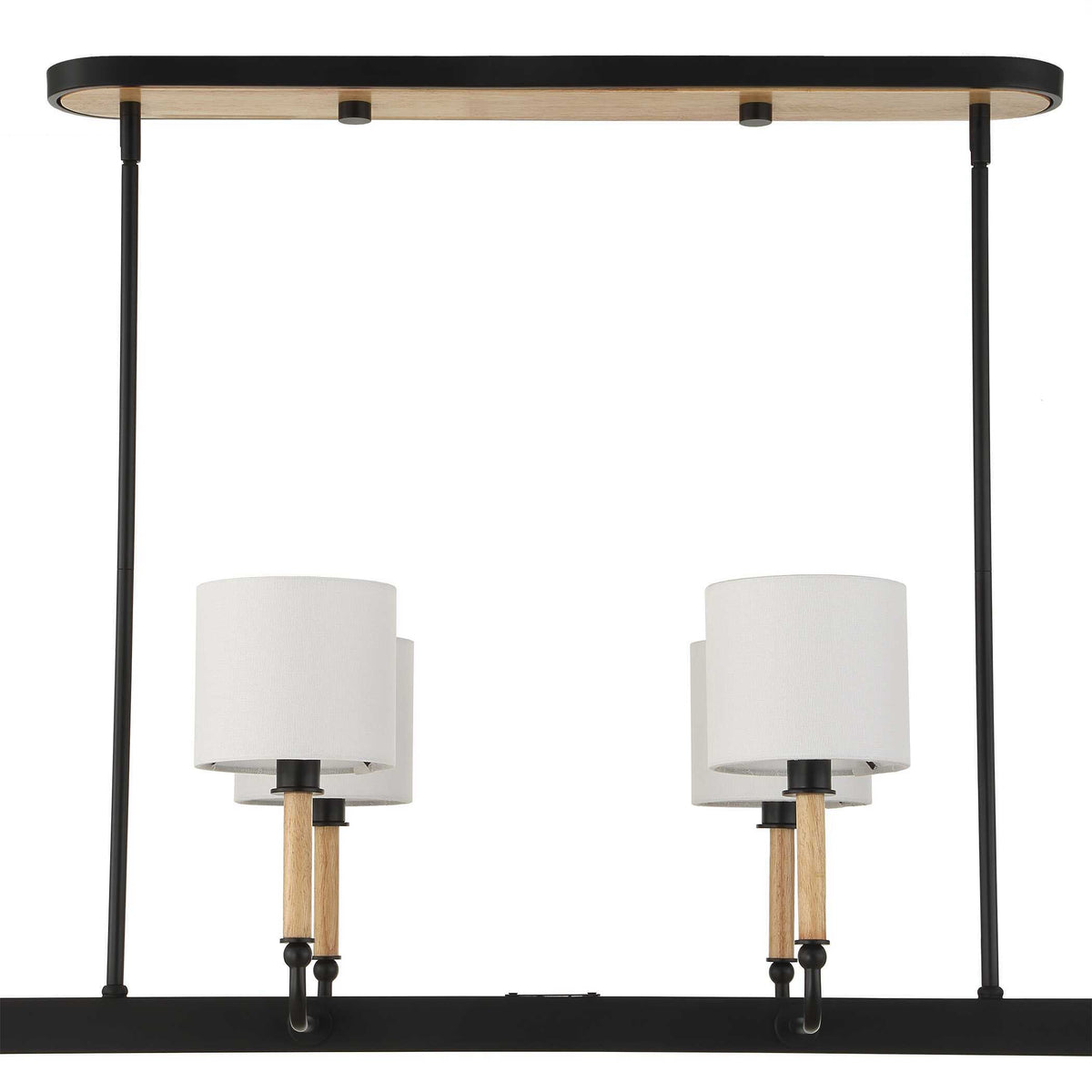 Franconia 8 Light Pendant - Black / White by Uttermost - View 10