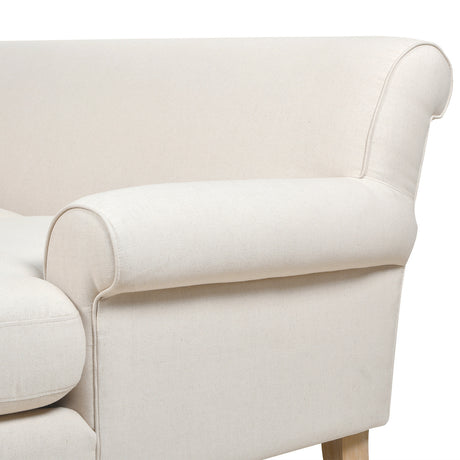 Alana  88' L-Shape Reversible Sectional Sofa, Light Beige Linen - sold by Home Elegance USA
