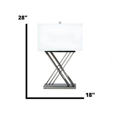Chrome X Table Lamp // 1 Light  | Finesse - sold by Home Elegance USA