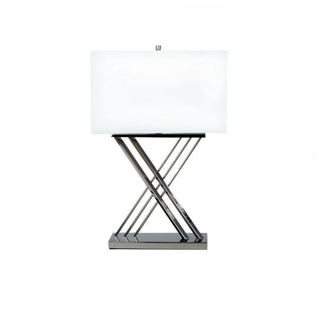 Chrome X Table Lamp // 1 Light  | Finesse - sold by Home Elegance USA