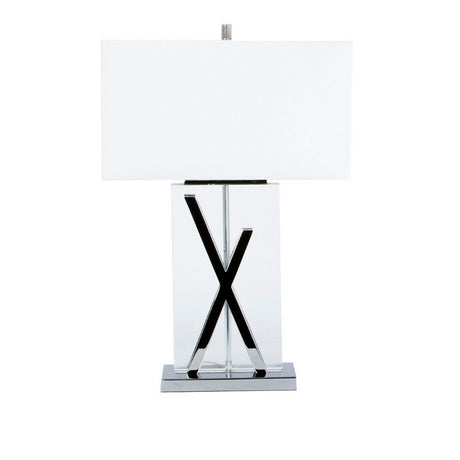 1 Light with USB Charger X Table Lamp // Chrome and Crystal  | Finesse - Home Elegance USA