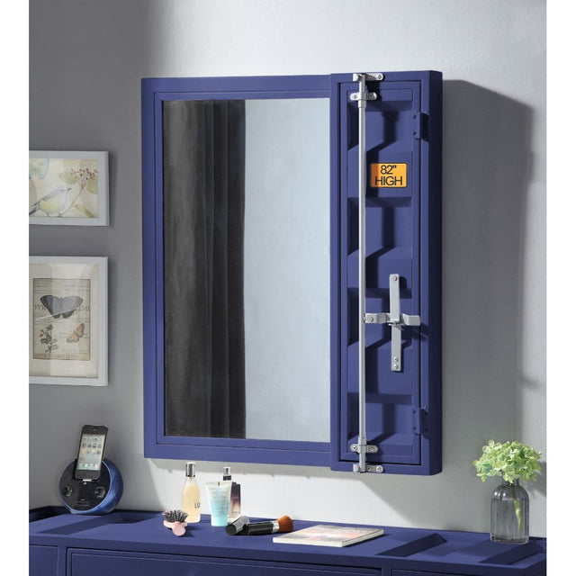 Acme - Cargo Vanity Mirror 35938 Blue Finish