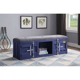 Acme - Cargo Bench W/Storage 35942 Gray Fabric & Blue Finish