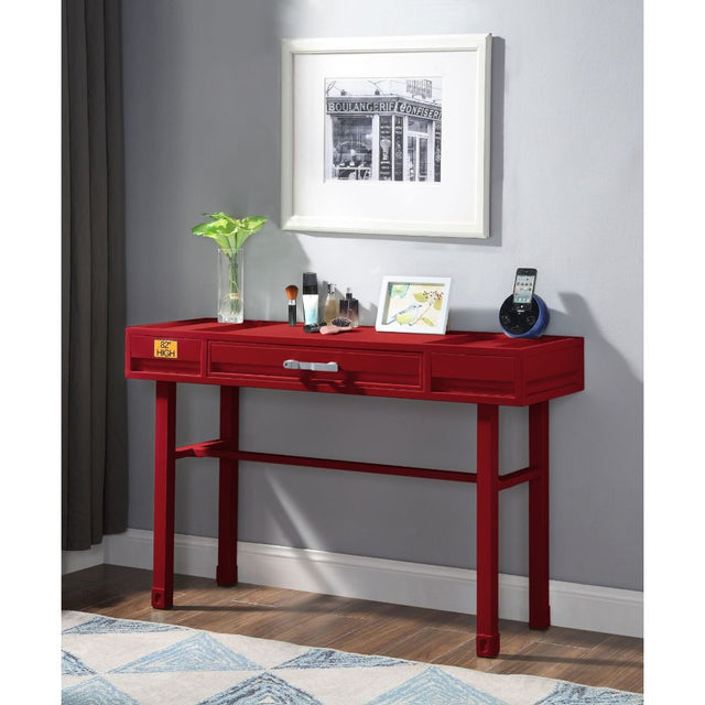 Acme - Cargo Vanity Desk 35953 Red Finish