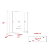 Guajira Six Door Armoire, Three Cabinets , Hidden Drawer Shoes - sold by Home Elegance USA