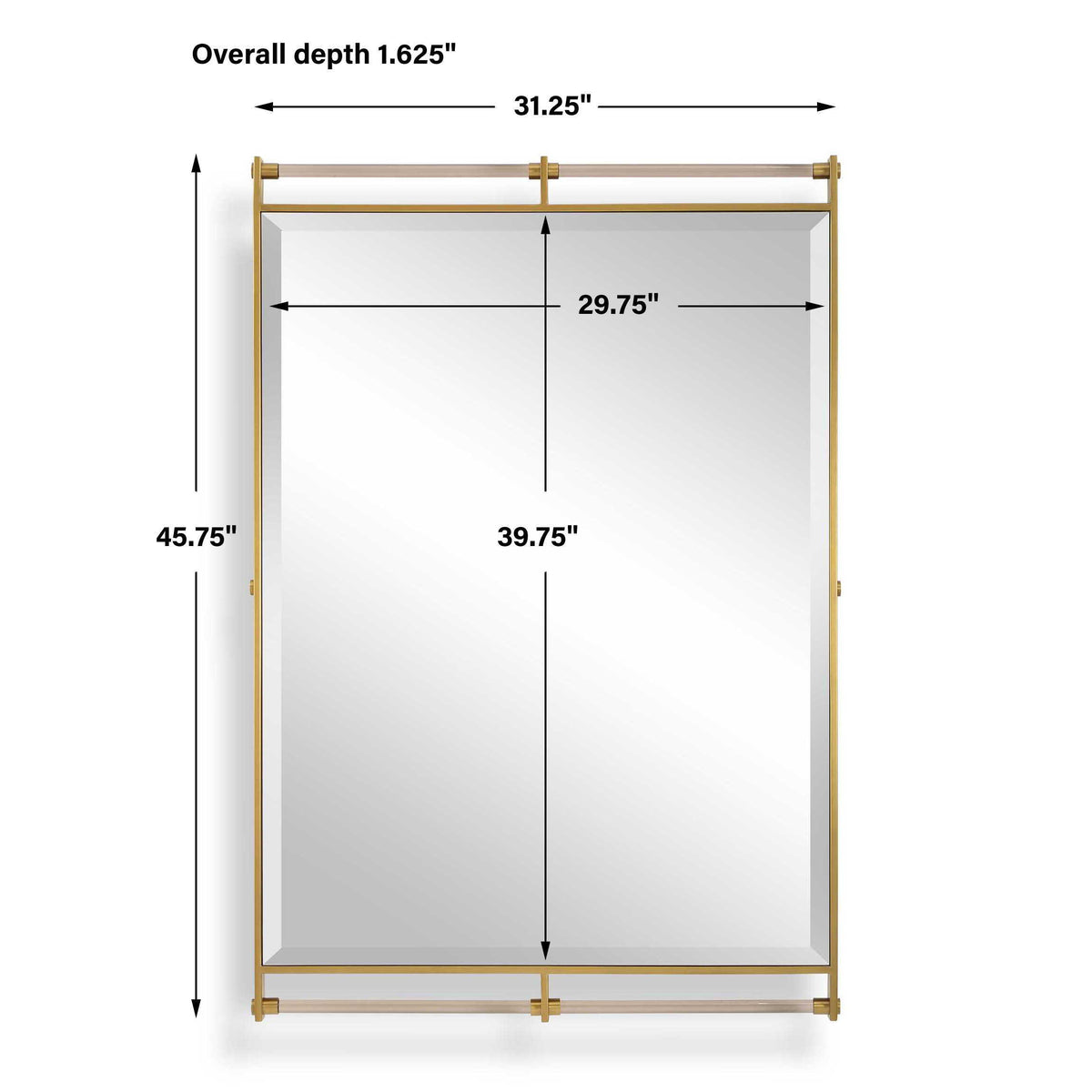 Ripoll Mirror Antique Brass - Gold by Uttermost - View 7