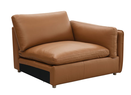 Brighton Brown Top Grain Leather 3 Pieces Modular Sectional - sold by Home Elegance USA