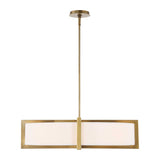 Cresson 4 Light Drum Pendant White / Gold - Gold / White by Uttermost - View 12
