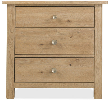 Driftwood Three-Drawer Nightstand Buckboard - Light Brown by Hooker Furniture - View 2