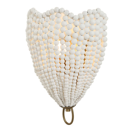 Biddeford 1 Light Beaded Sconce - Gold / White by Uttermost - View 4