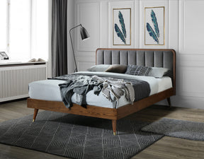 Monte Rosa Platform Wooden/Upholstery Bed In Queen Size
